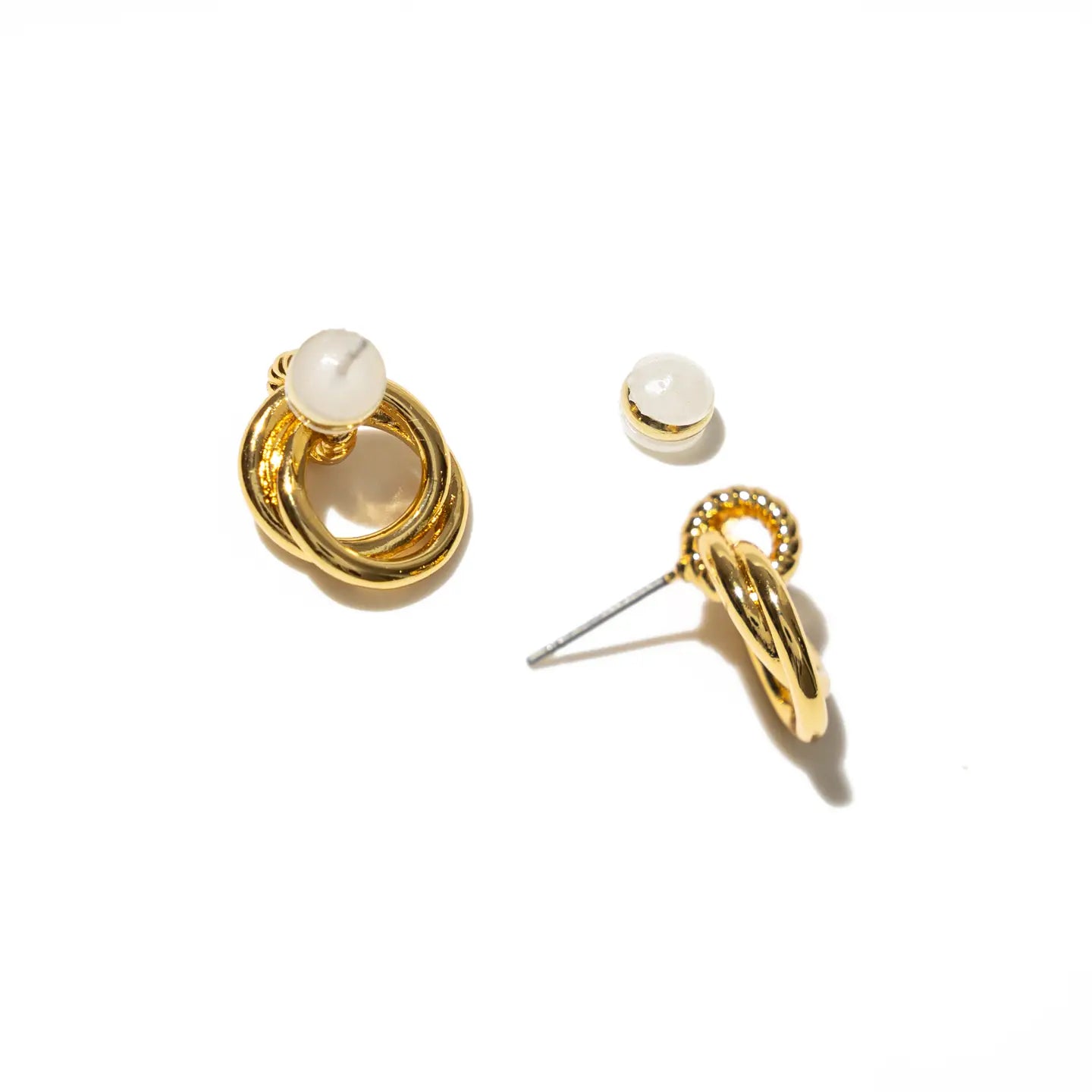 Gold Looped Duo Studs