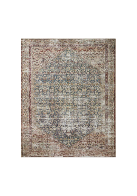 Georgie AL Teal / Antique Rug