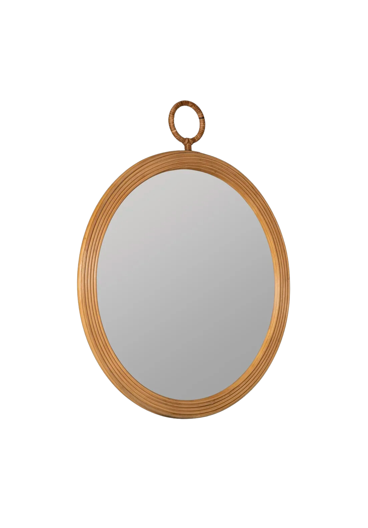 Rattan Ring Detailed Round Mirror