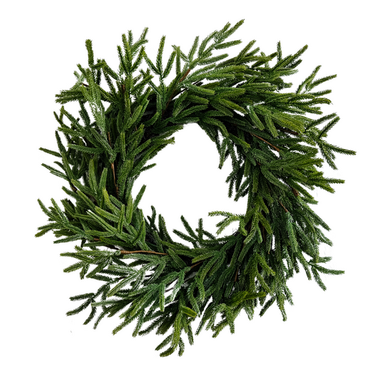 Real Touch Norfolk Pine Wreath - 25"