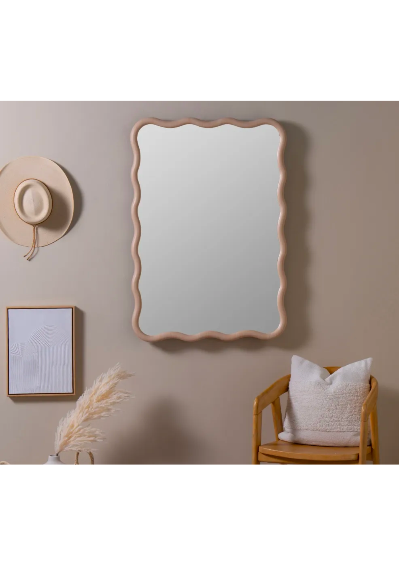 Wavy Cream Mirror