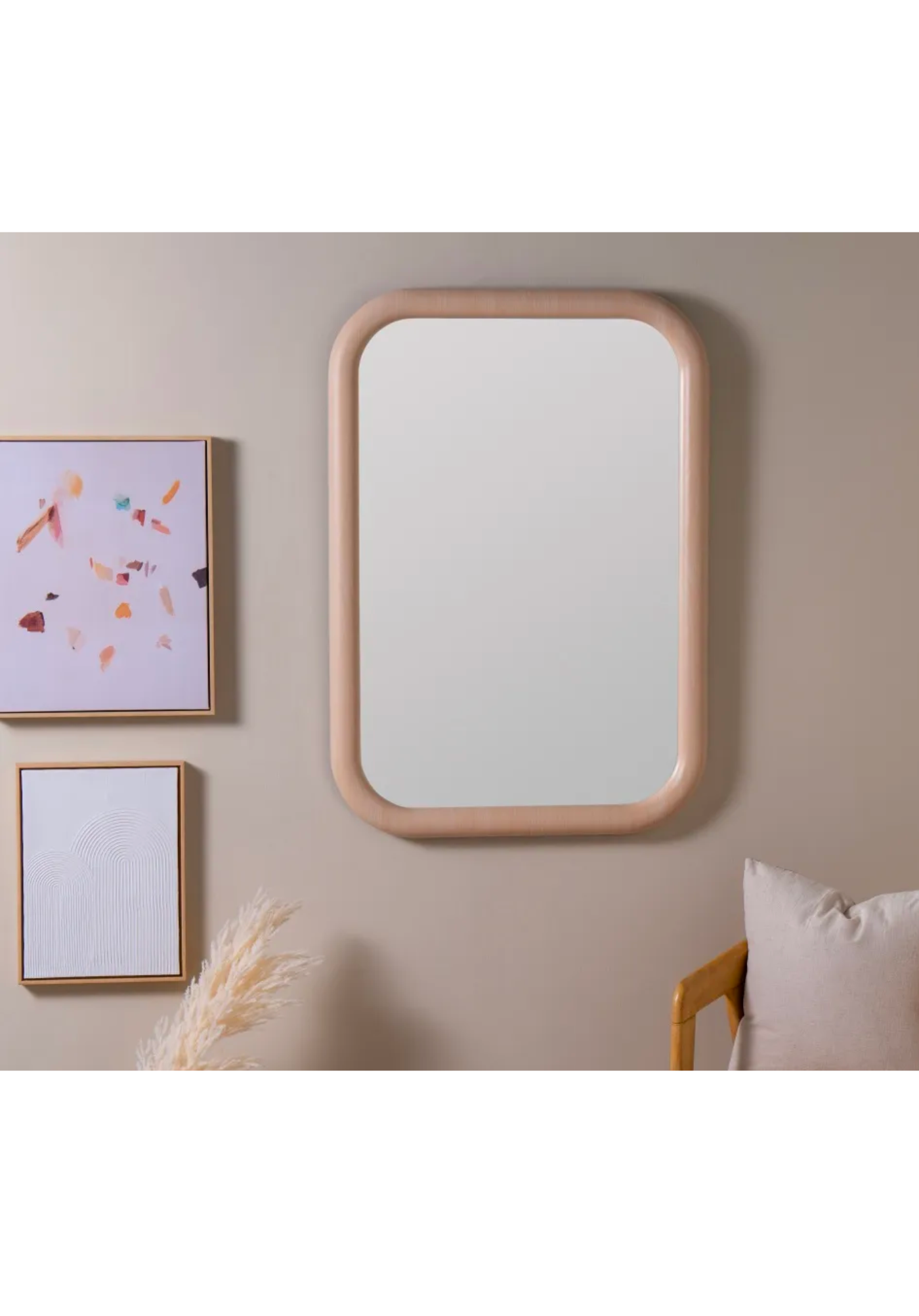 Light Maple Wall Mirror