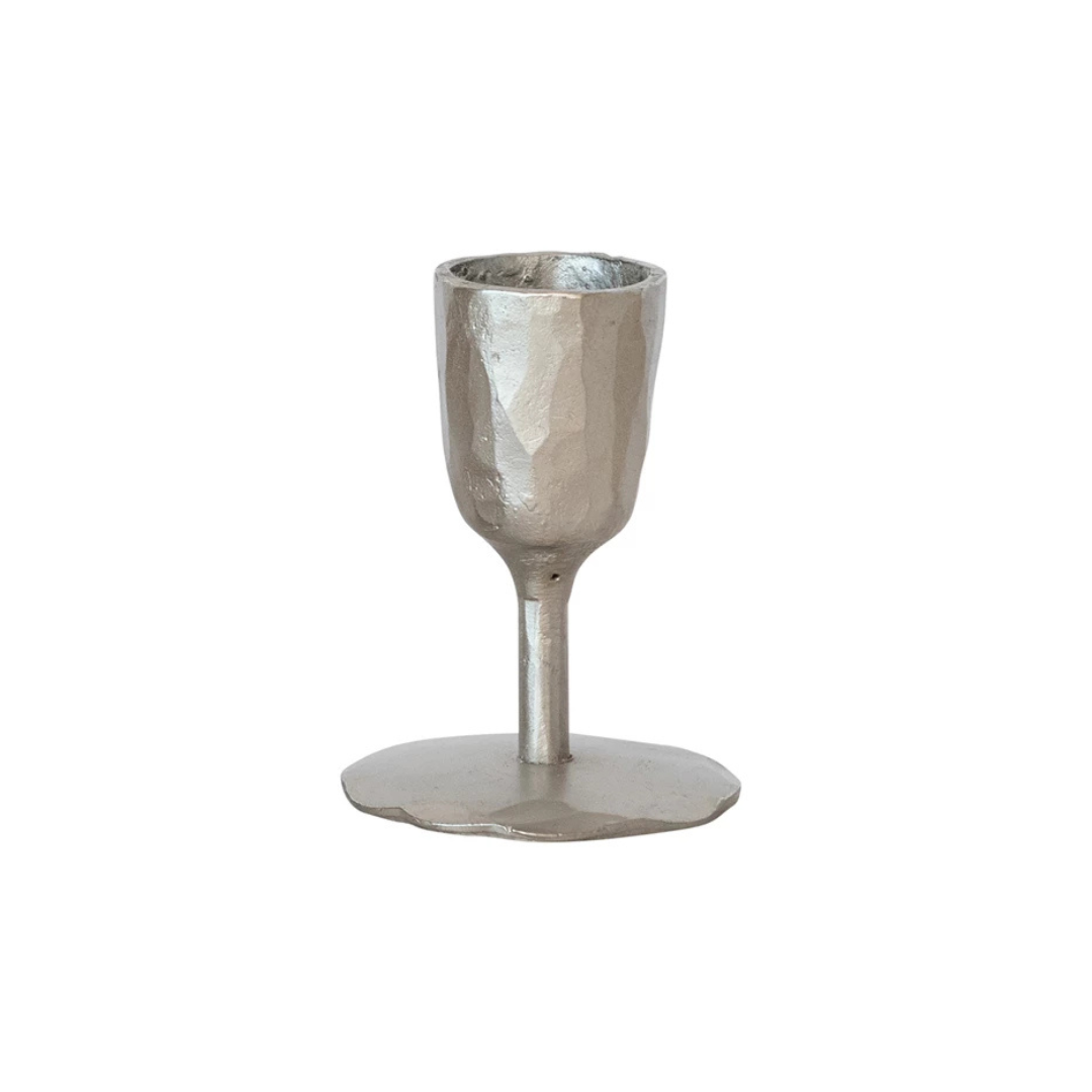 Hammered Iron Taper Holder