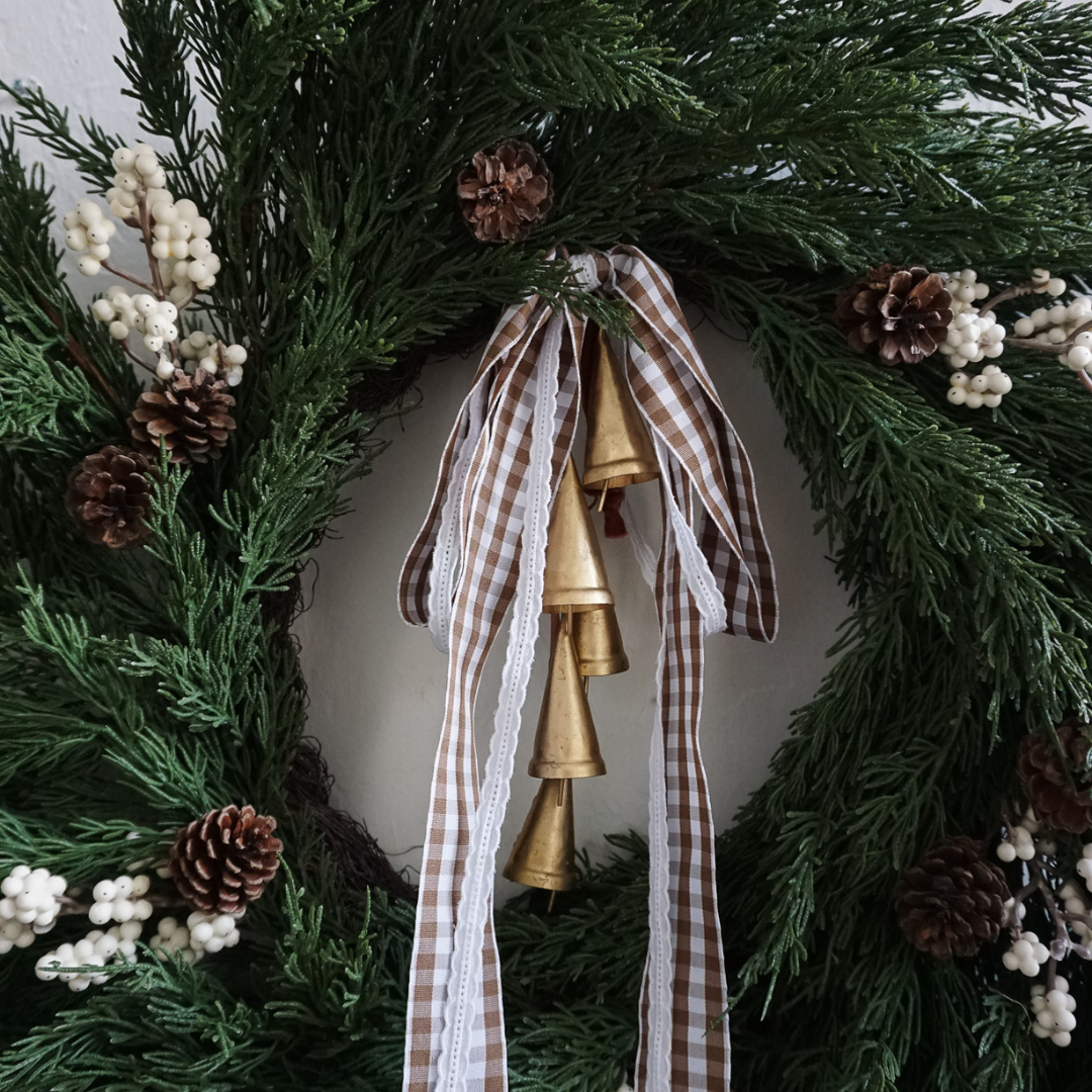 Heritage Gingham & Lace Wreath