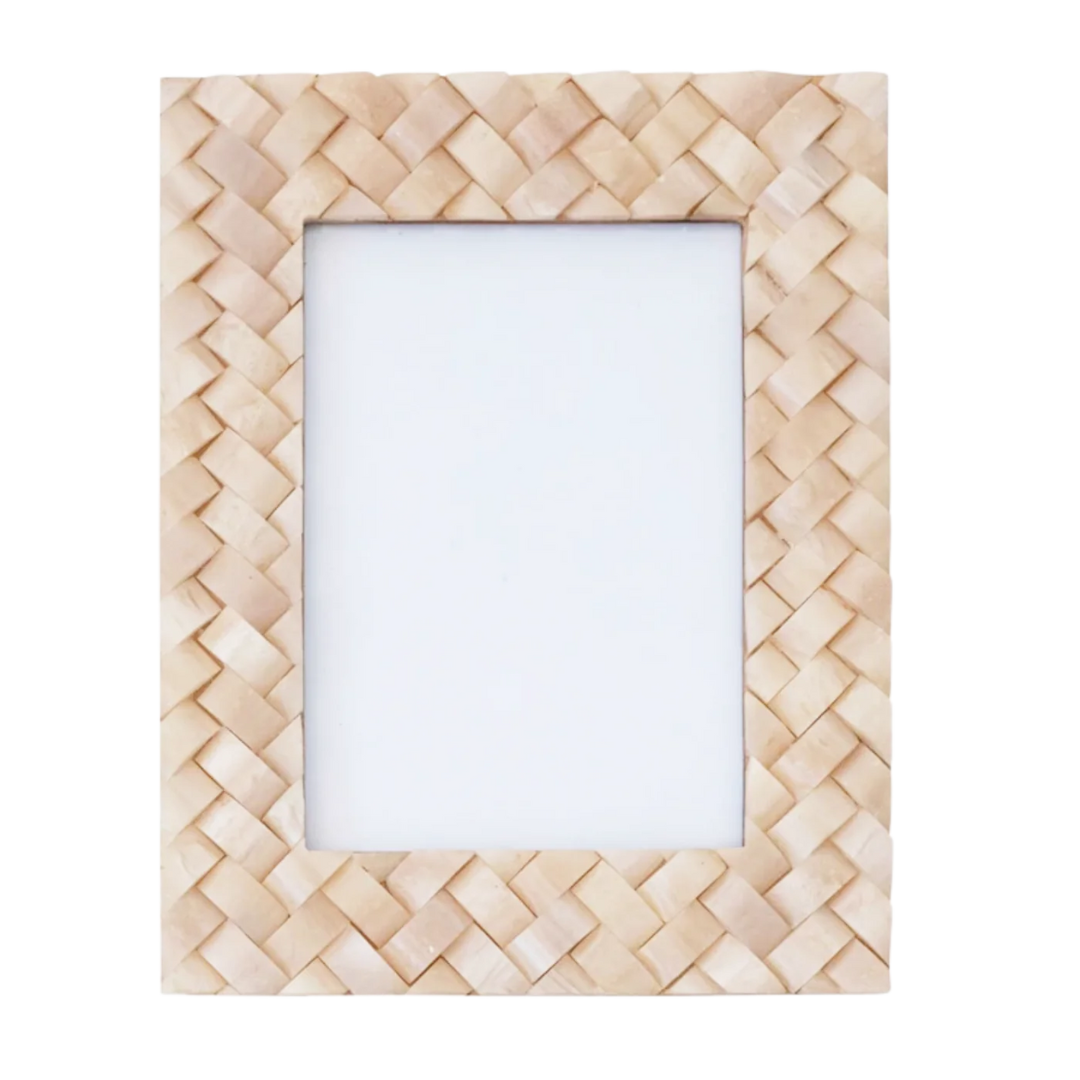 Woven Ivory Photo Frame