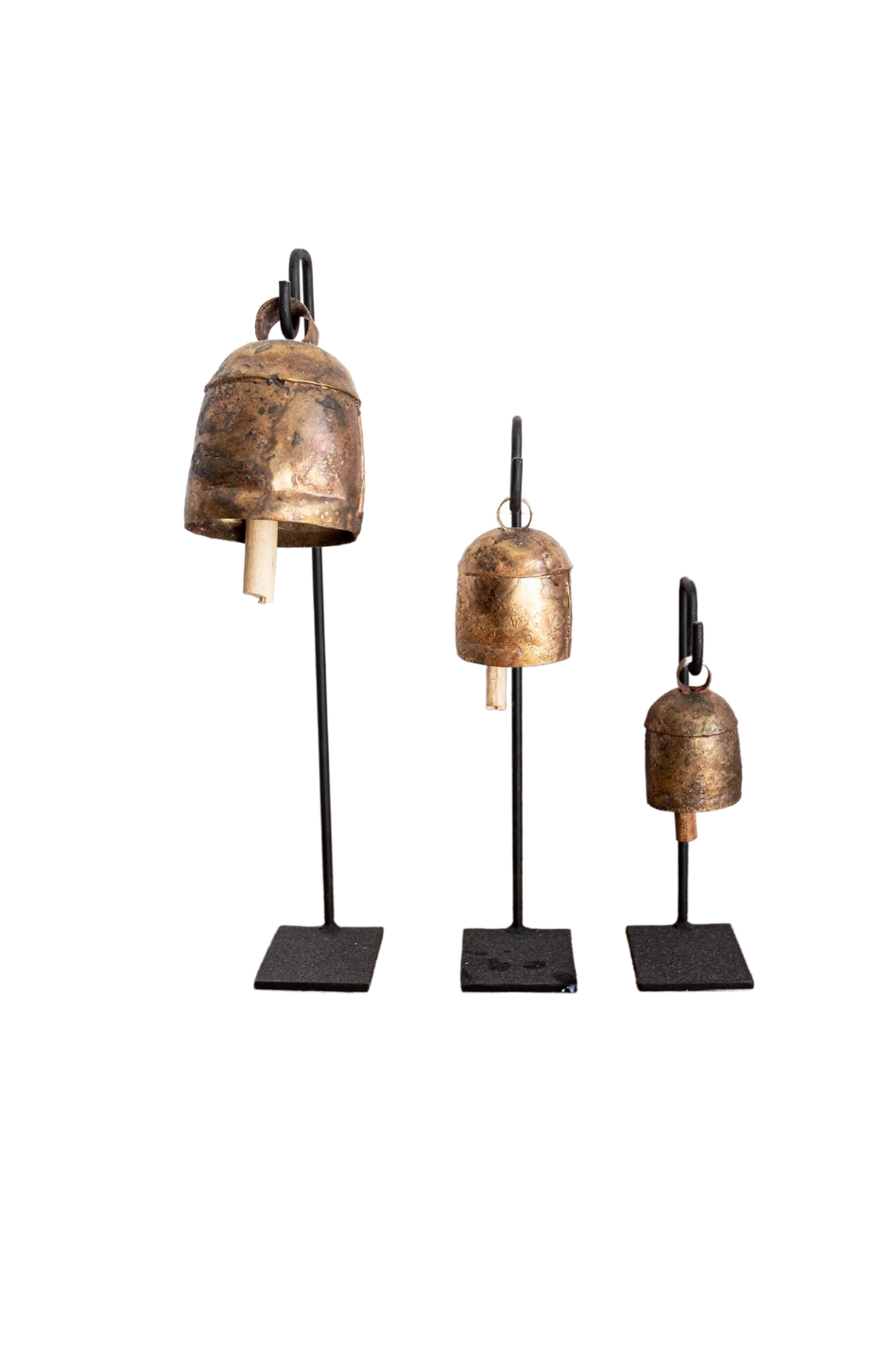Rustic Bell Stand Set (Set of 3)