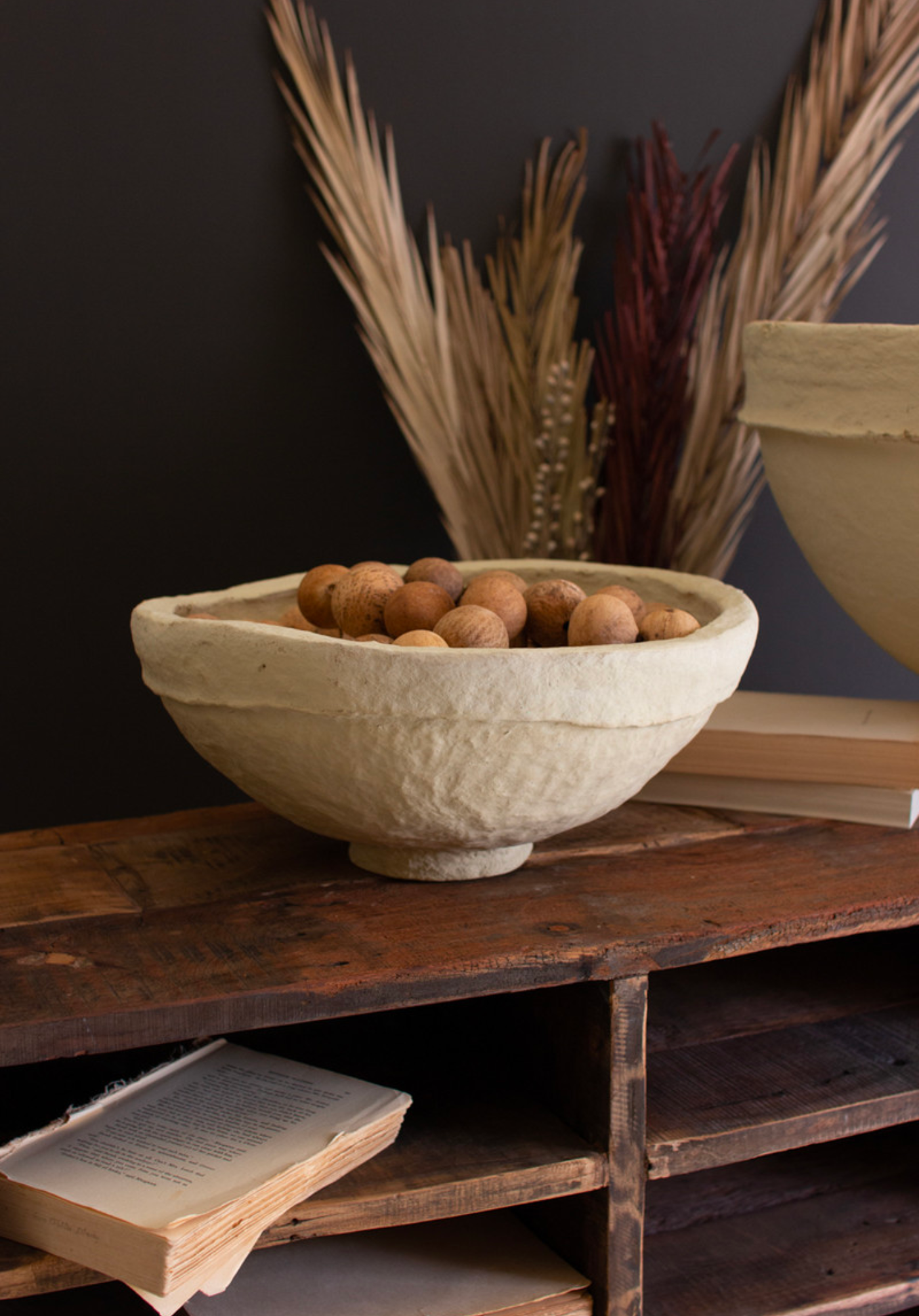 Primitive Paper Mache Bowl