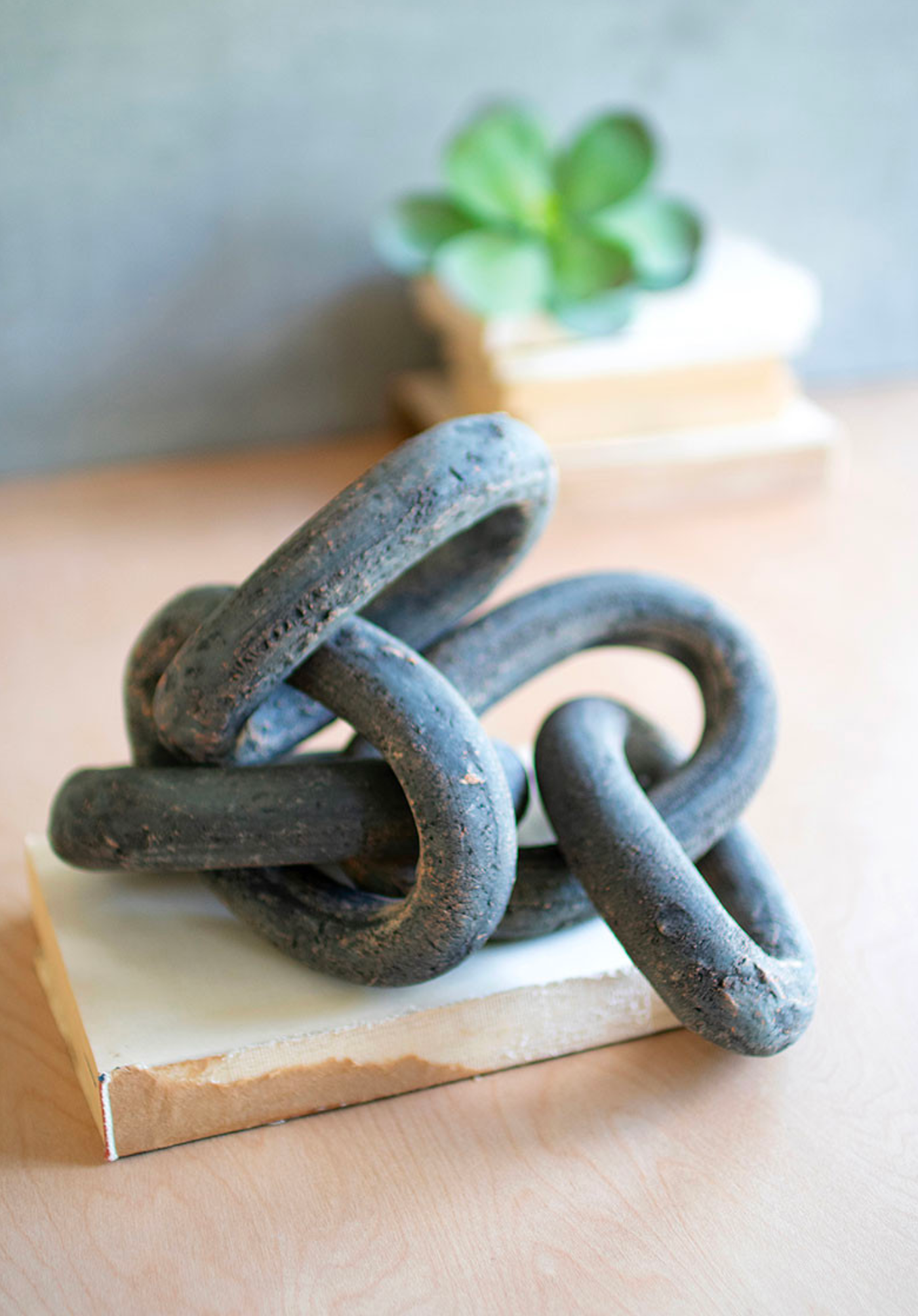 Black Clay Linked Chain