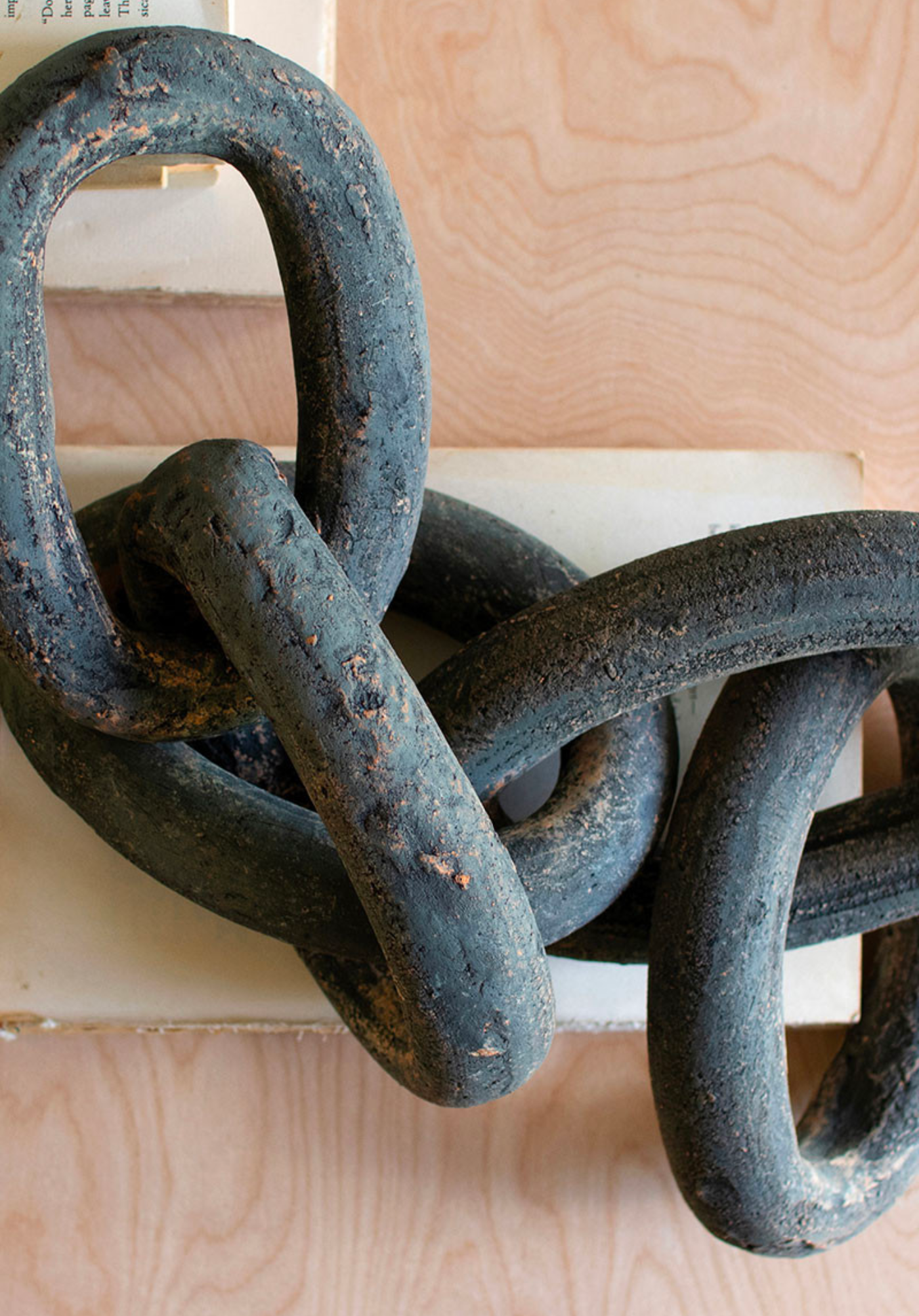 Black Clay Linked Chain