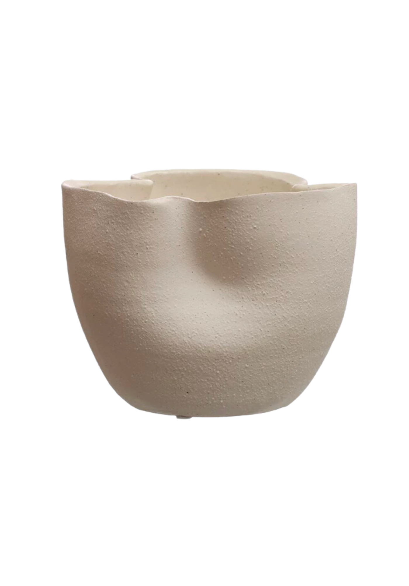 Ruffled Sand Finished Planter