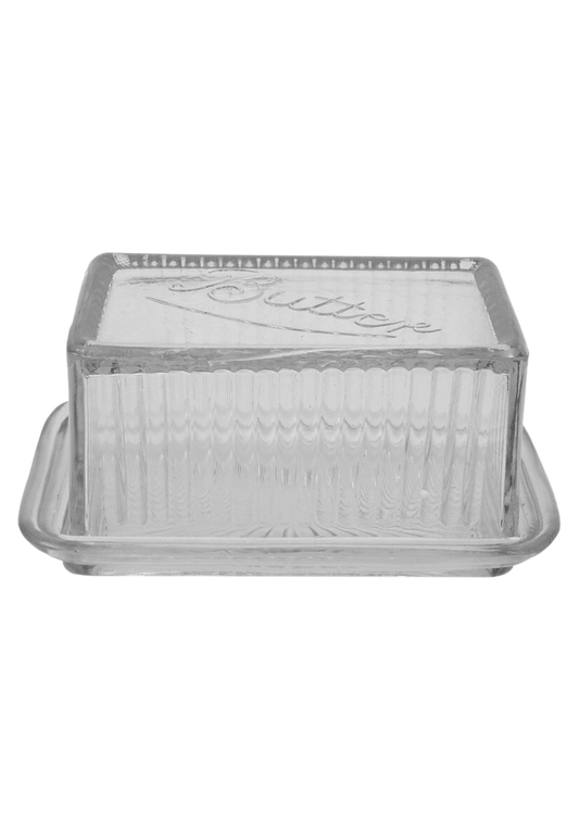 Pressed Glass Butter Dish