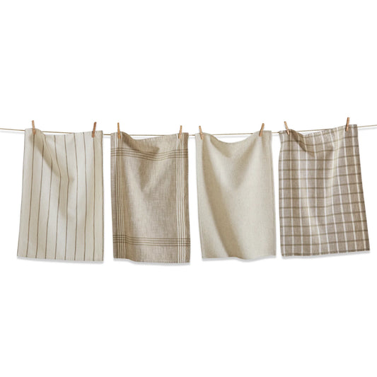 Beige Woven Tea Towel Set (Set of 4)