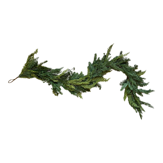 Real Touch Pine & Cypress Garland - 72"
