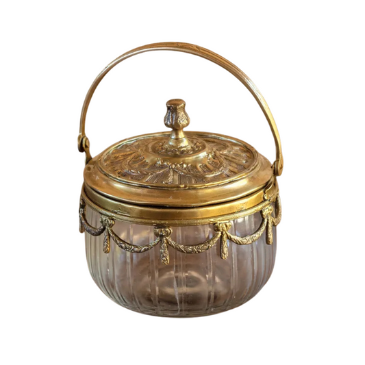 Antique Gold Vanity Jar