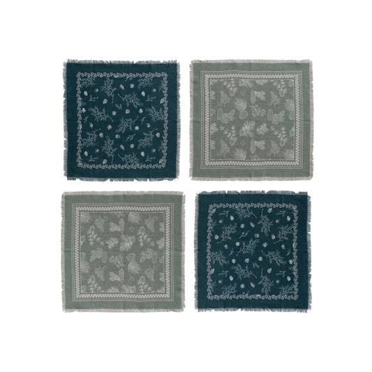 Pine Bough Frayed Napkins