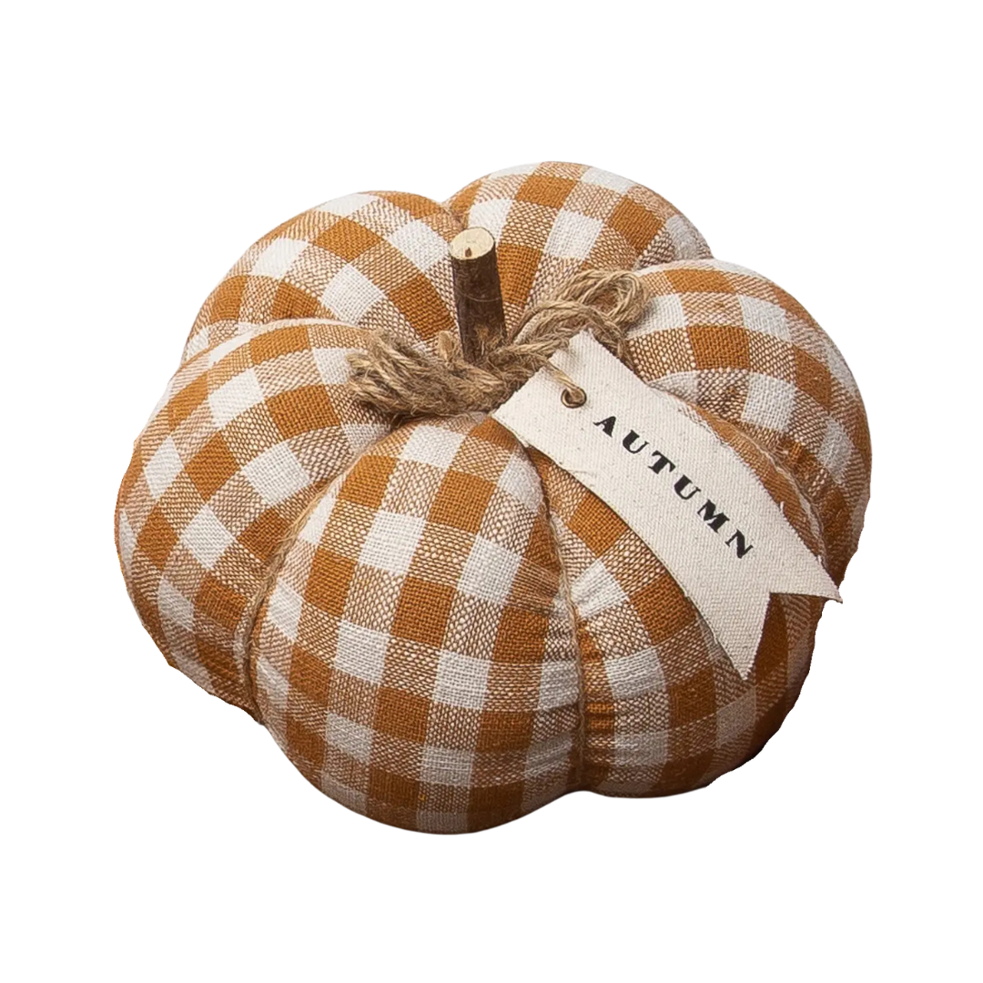 Plaid Fabric Pumpkin