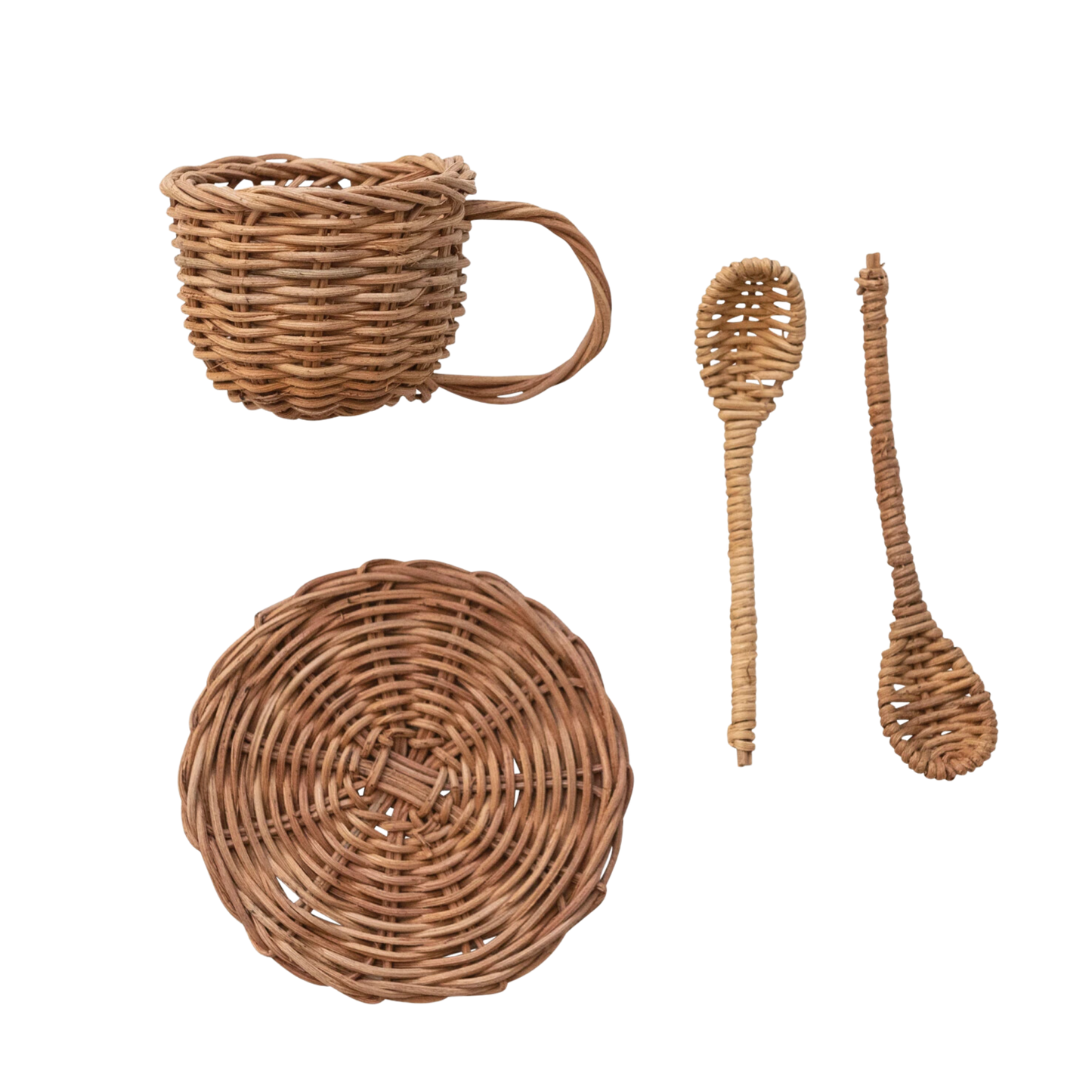 Rattan Toy Tea Set