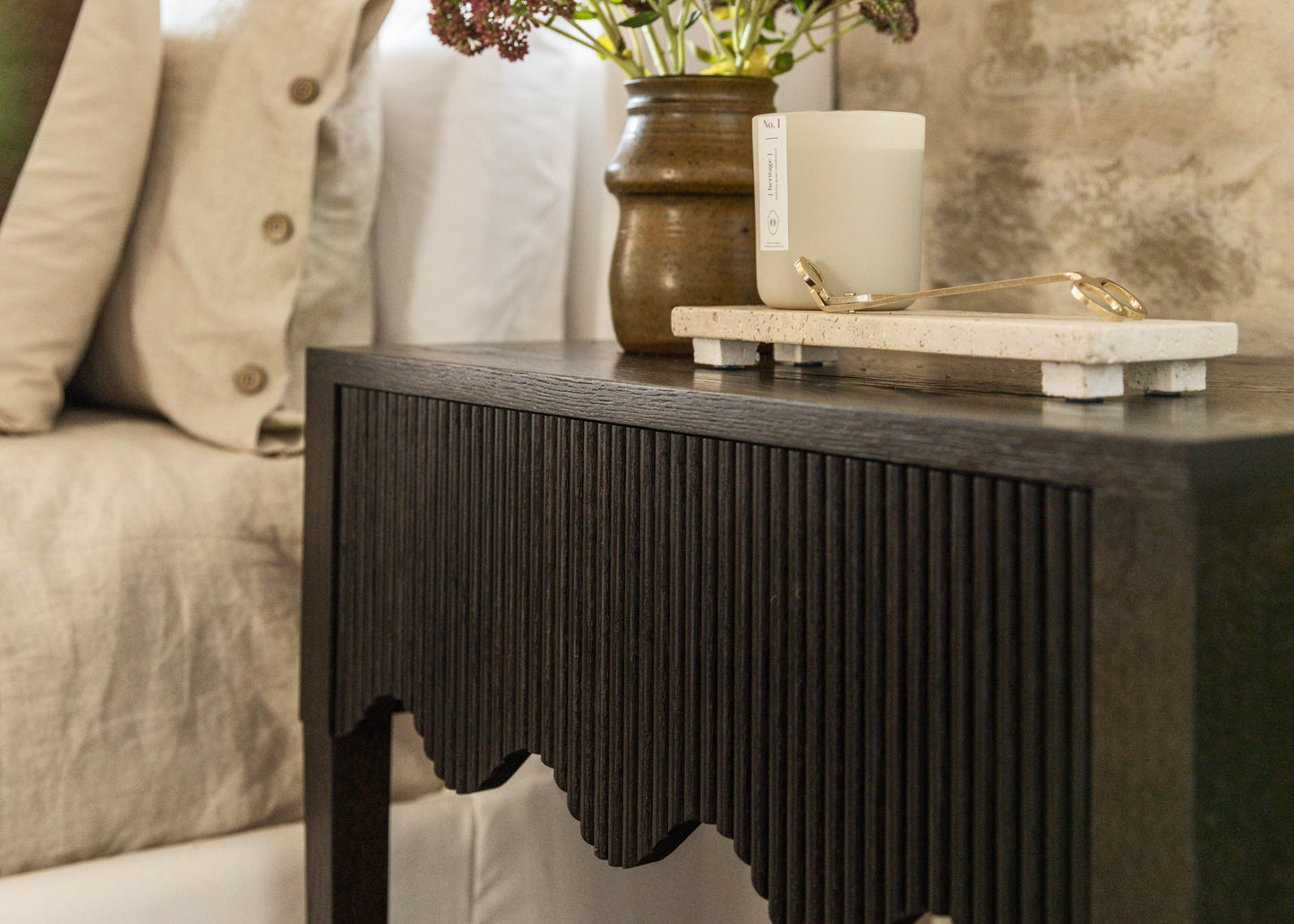 Travertine Footed Serving Board