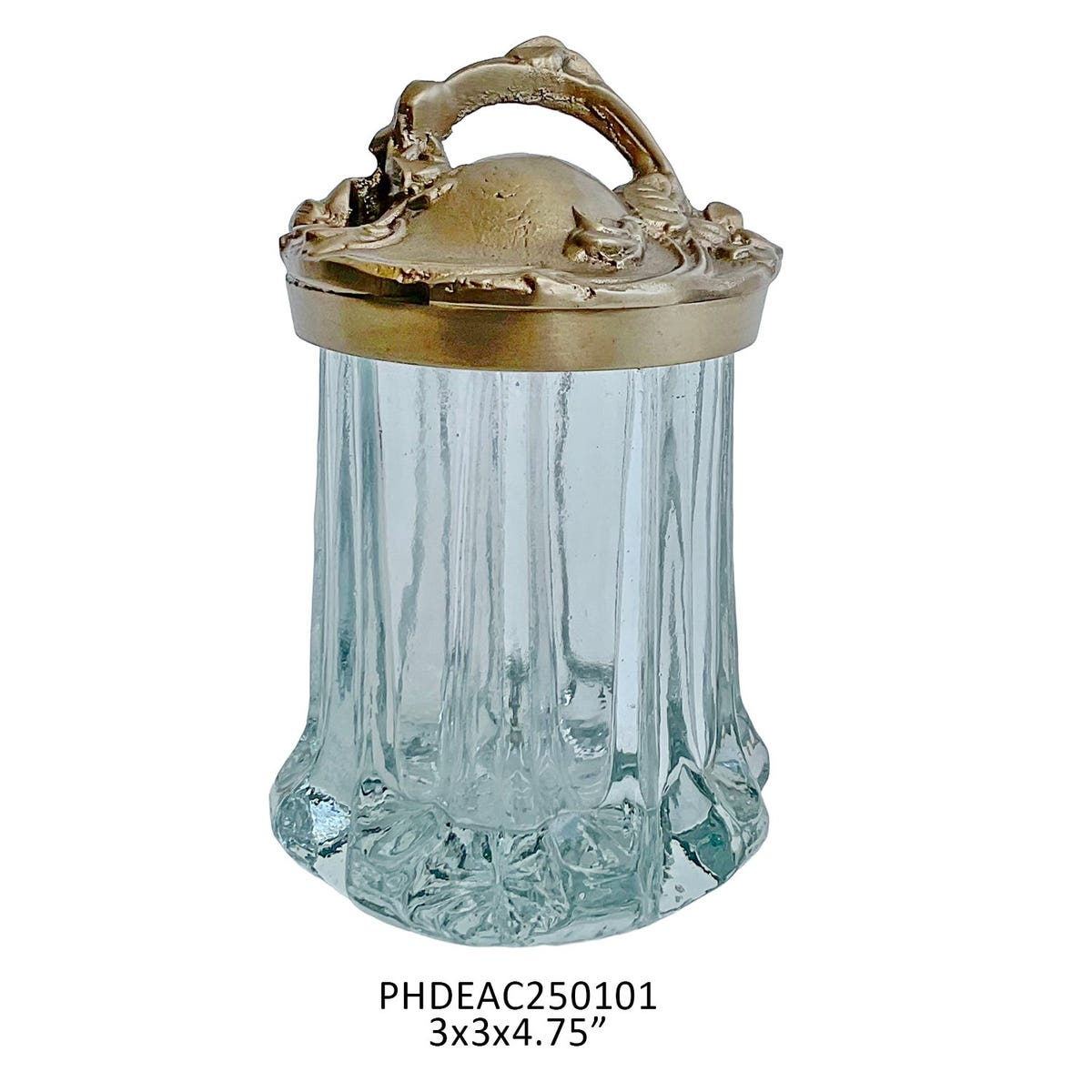 Gold Lid Glass Jar