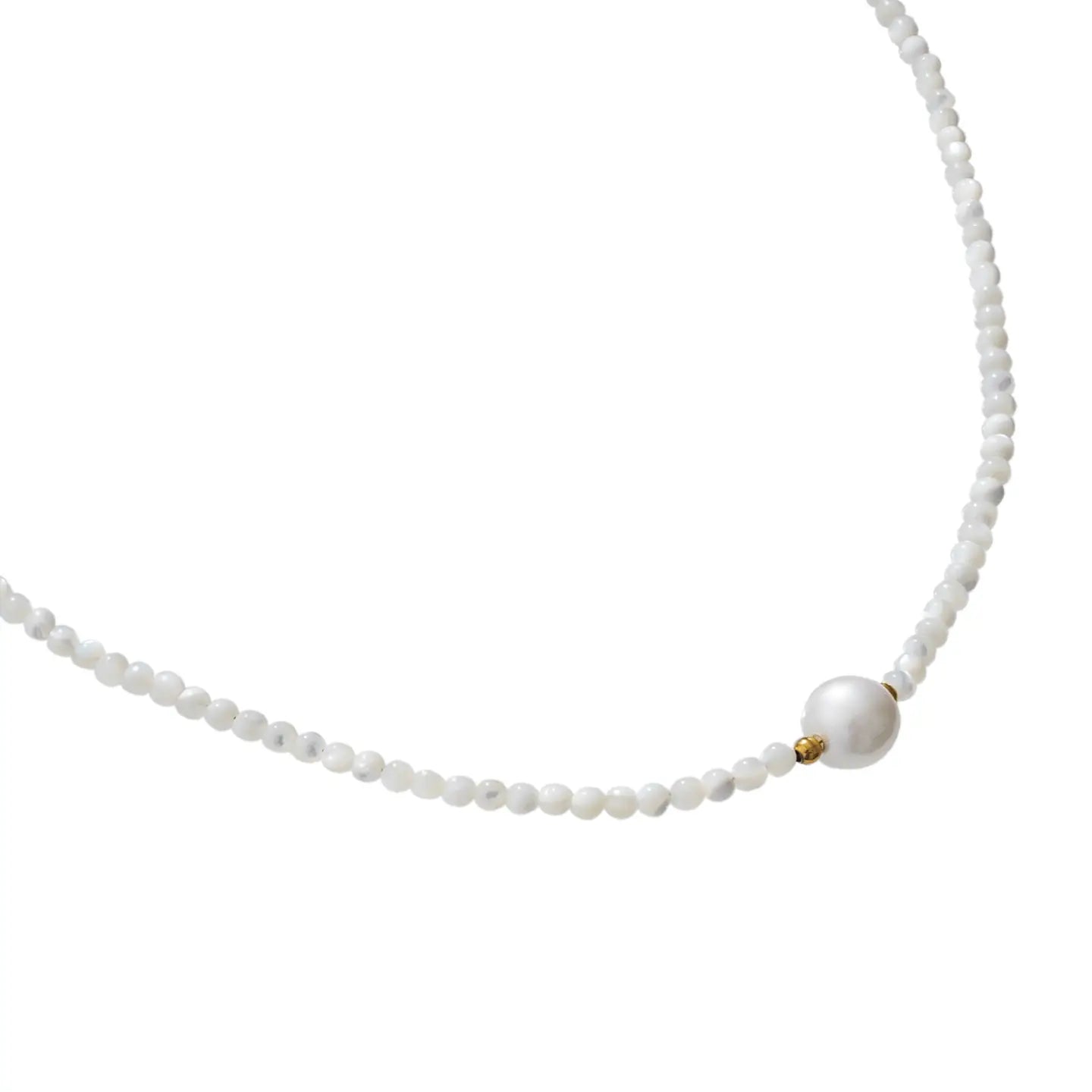White Thin Pearl Necklace