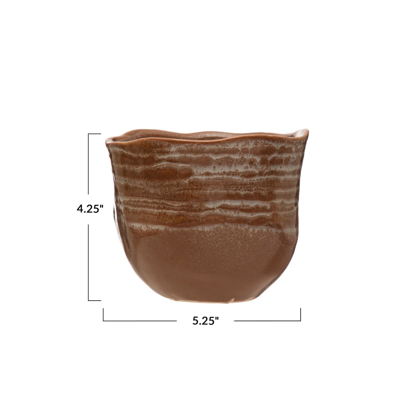 Brown Stoneware Planter