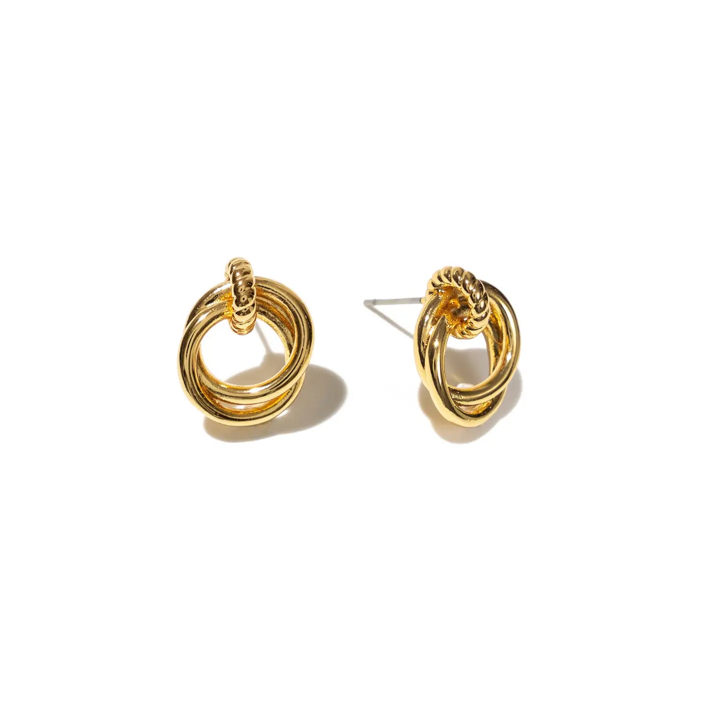 Gold Looped Duo Studs