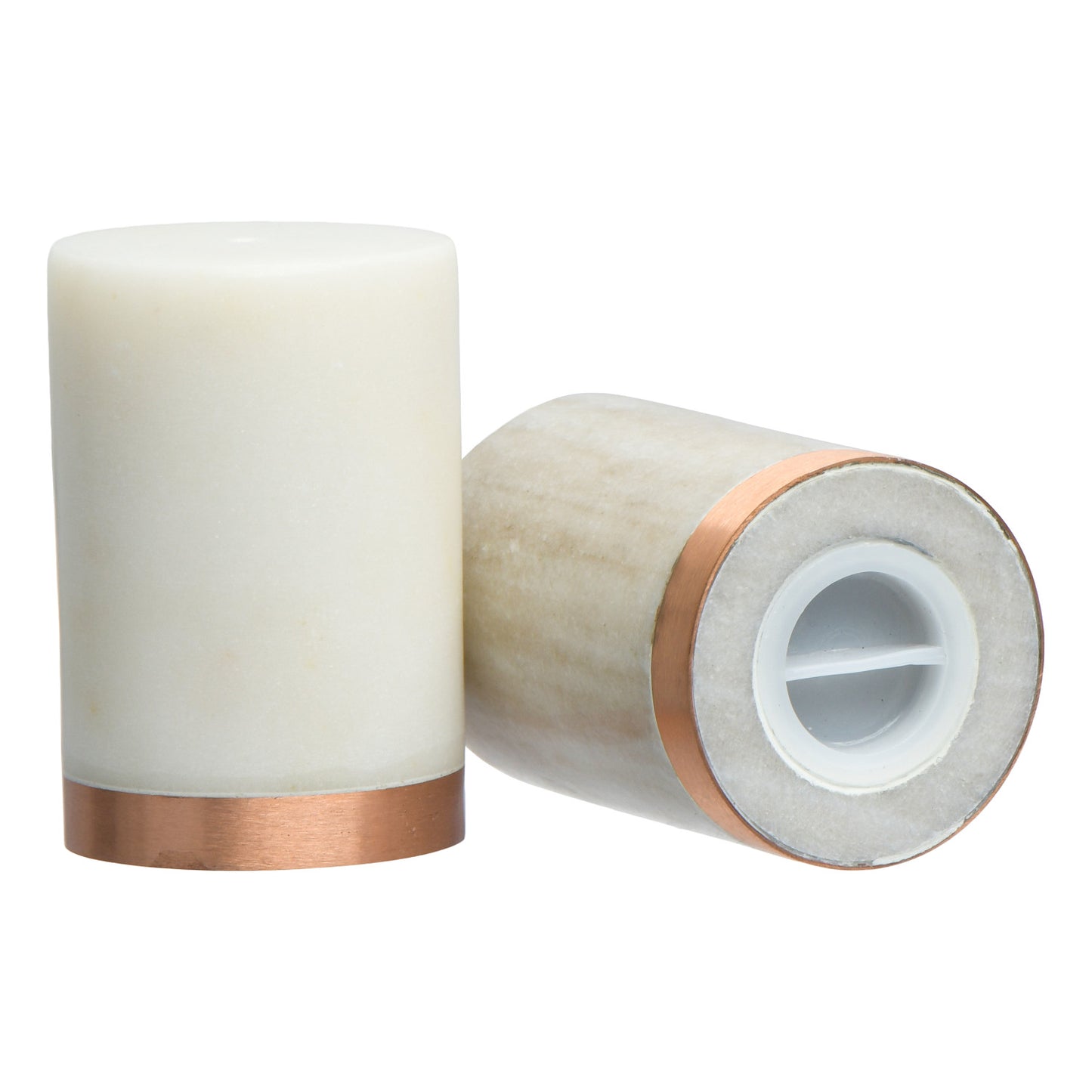 Marble and Copper Salt & Pepper Shaker Set
