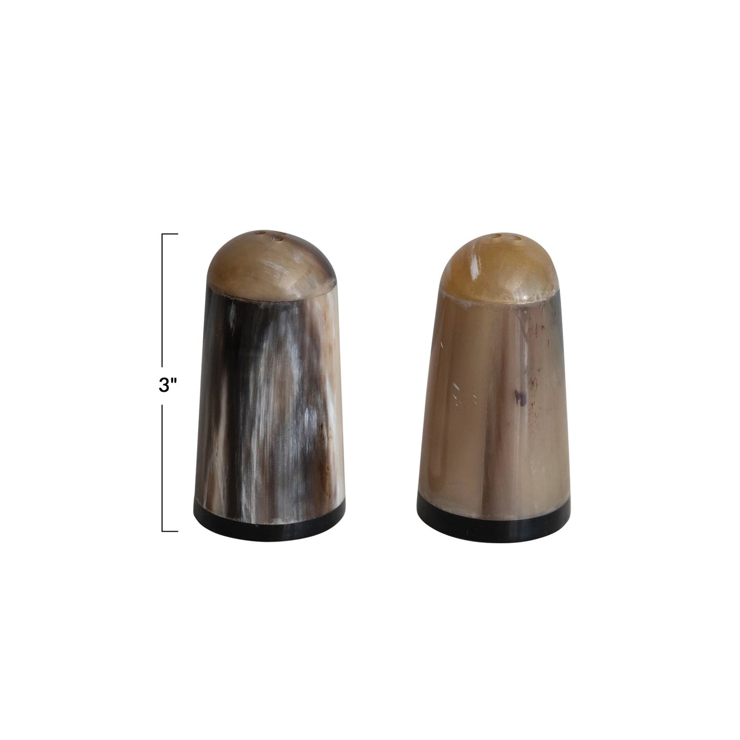 Horn Salt & Pepper Shakers (Set of 2)