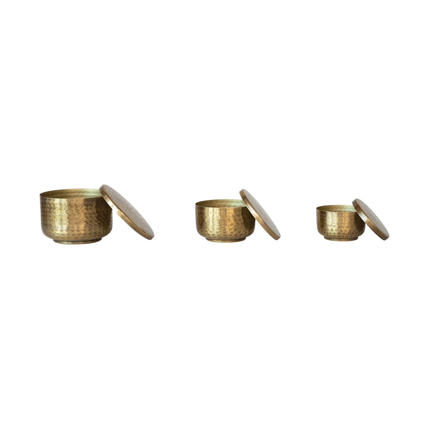 Hammered Gold Containers
