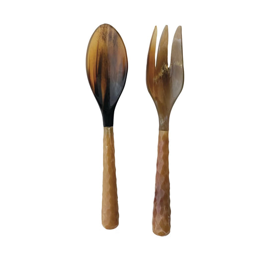 Natural Horn Salad Servers (Set of 2)
