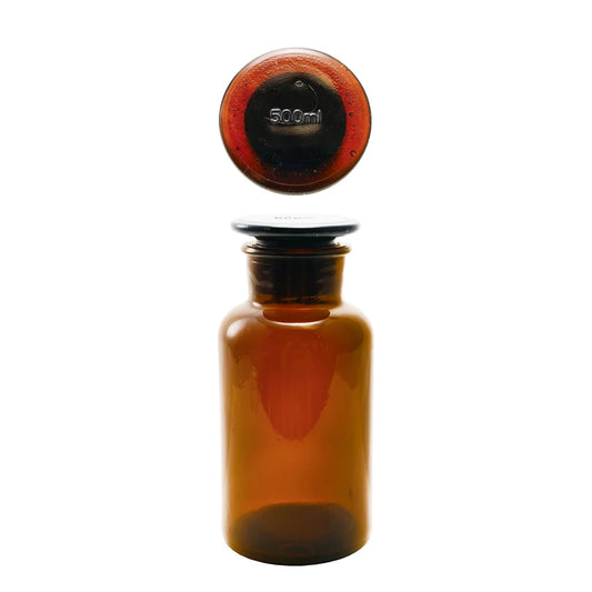 Amber Glass Bottle with Stopper