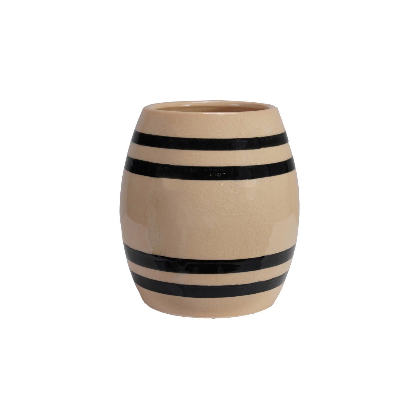 Stoneware Crock with Stripes