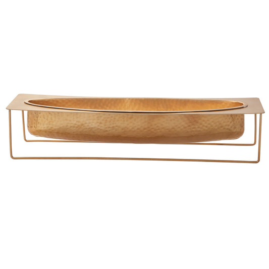 Hammered Brass Centerpiece Tray