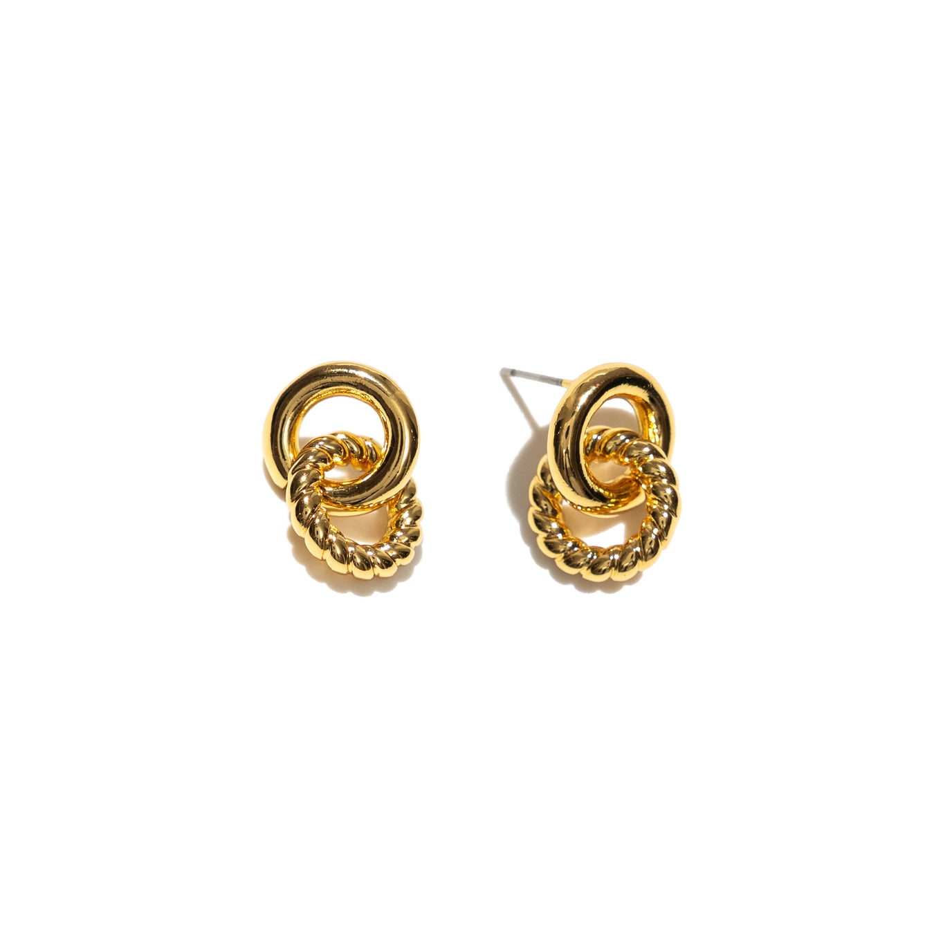 Gold Smooth and Twist Studs