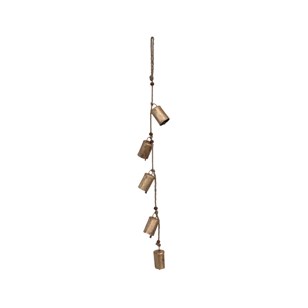 Hanging Bells with Wood Beads