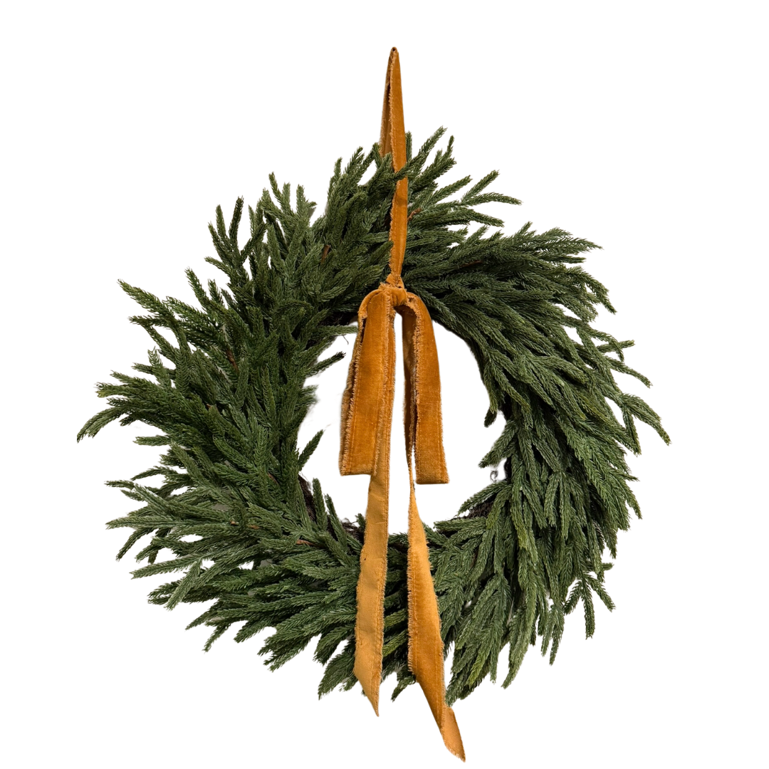 Heritage Velvet Tie Wreath