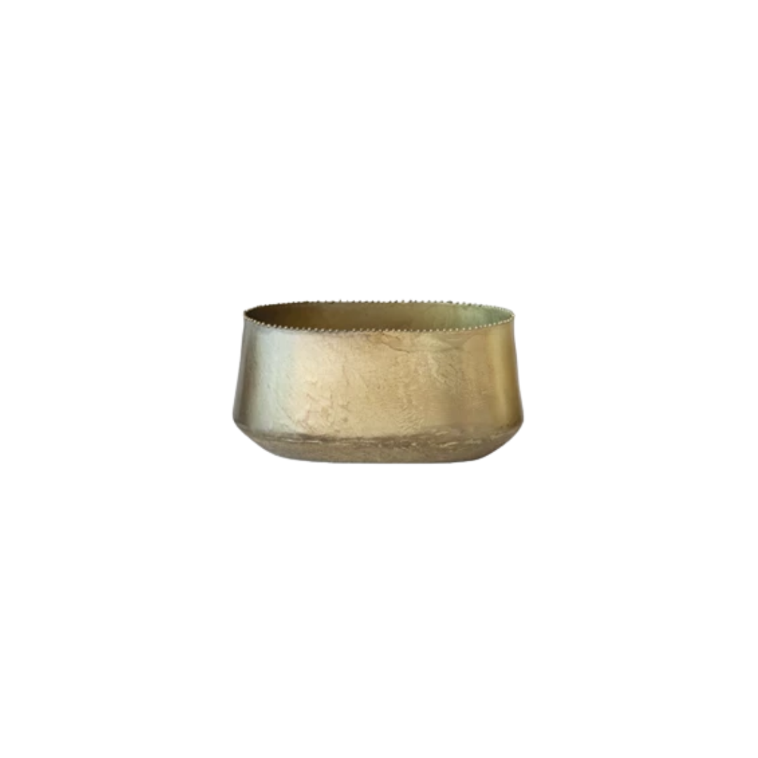 Metal Planters w/ Beaded Edge