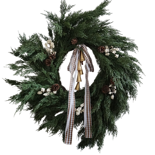 Heritage Gingham & Lace Wreath