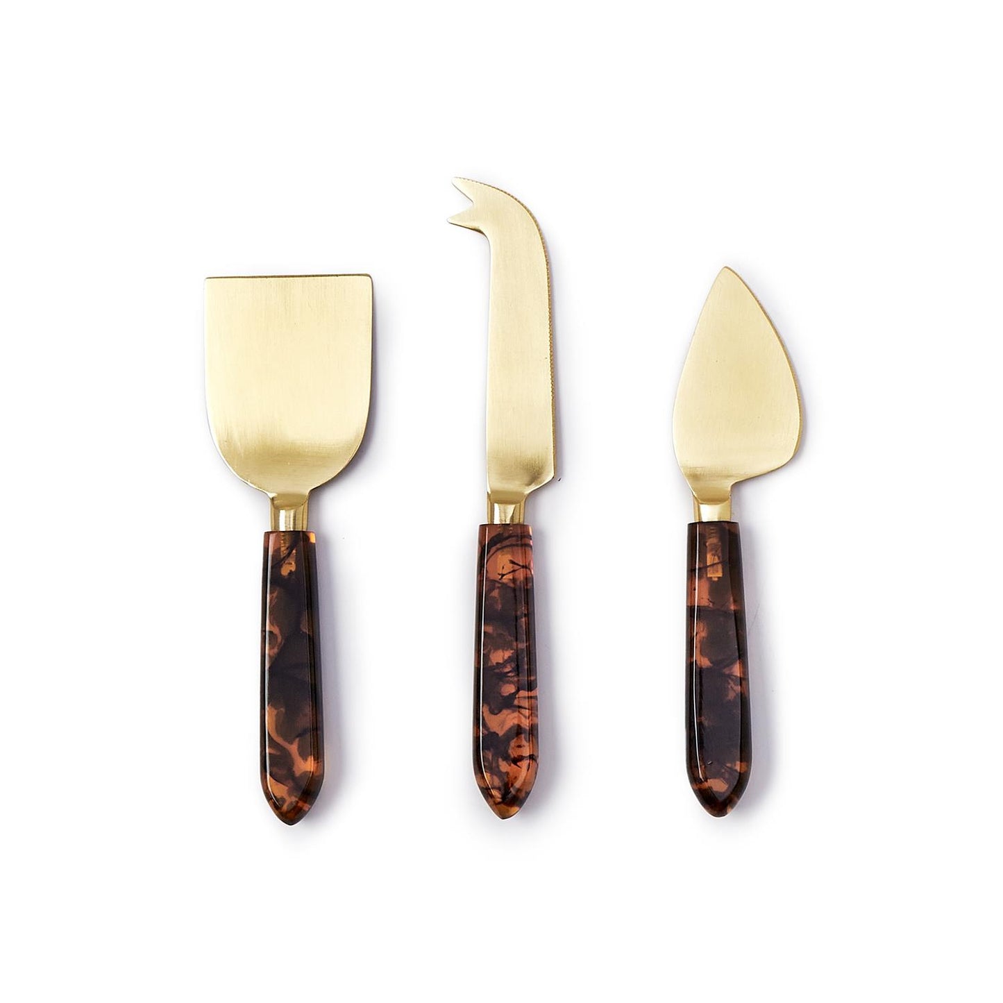 Tortoise Handle Cheese Knives'