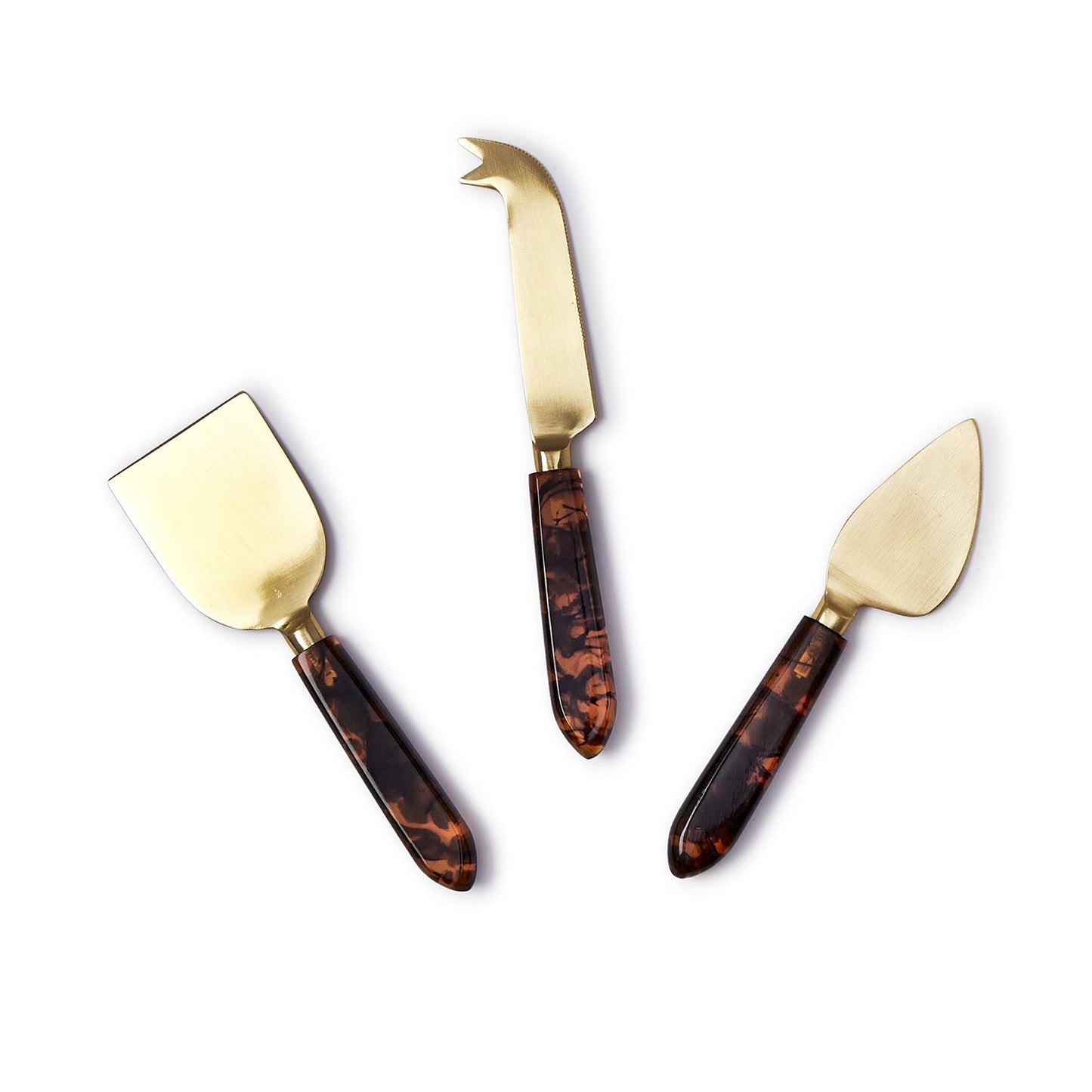 Tortoise Handle Cheese Knives'