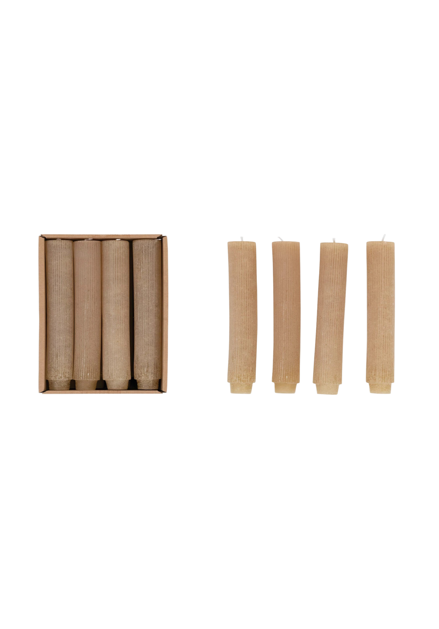 Pleated Taper Candles - Short