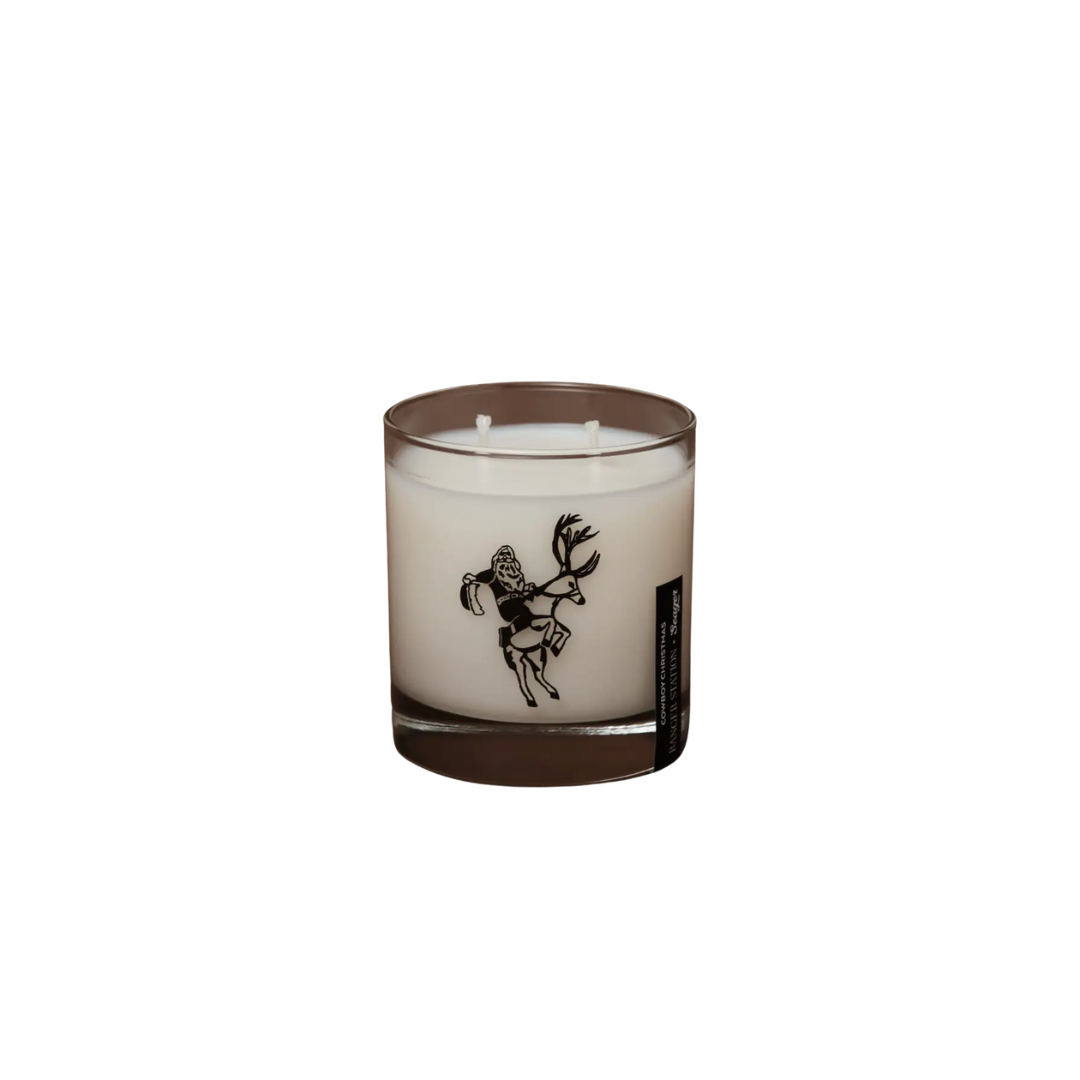 Cowboy Christmas Candle