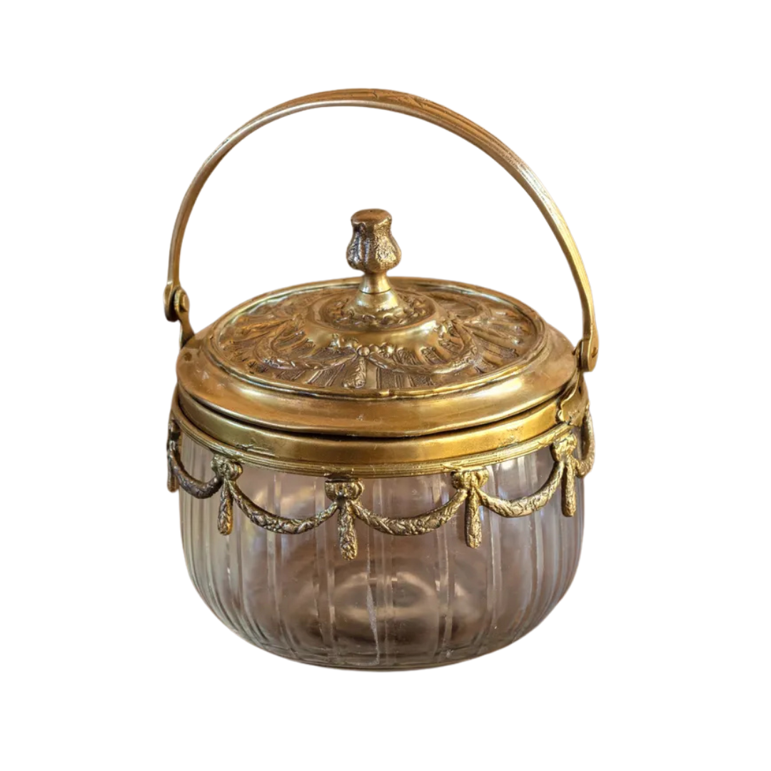 Antique Gold Vanity Jar