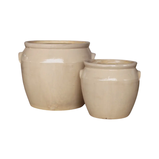 French Cream Glazed Crock