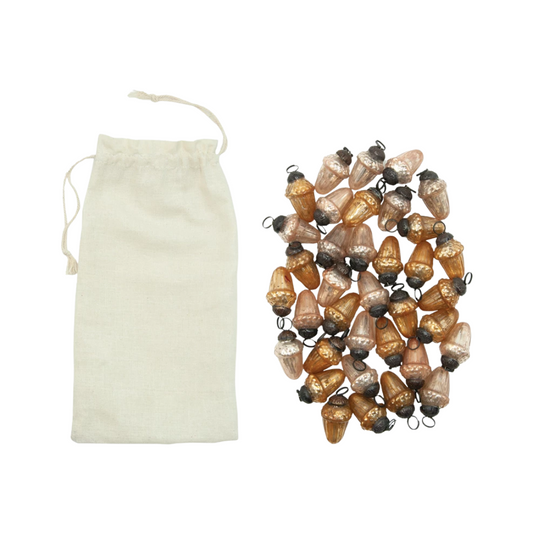 Mercury Glass Acorn Ornaments