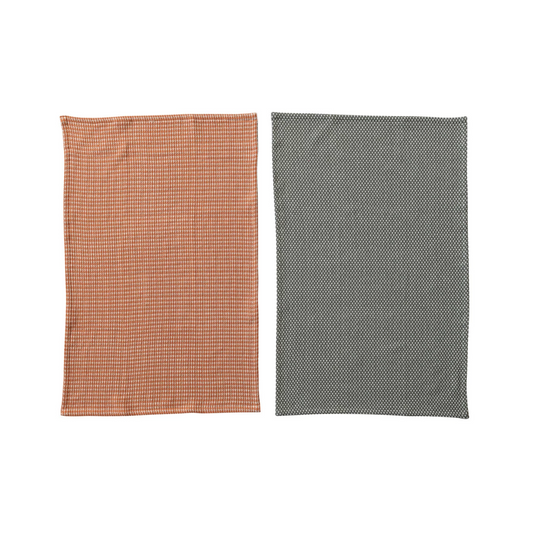 Woven Cotton Dobby Tea Towels