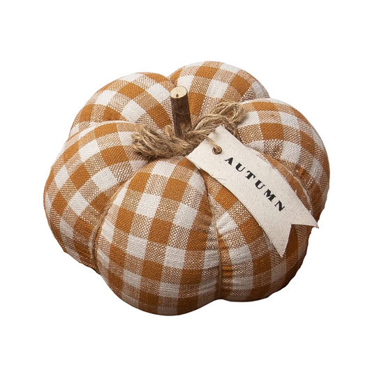 Plaid Fabric Pumpkin