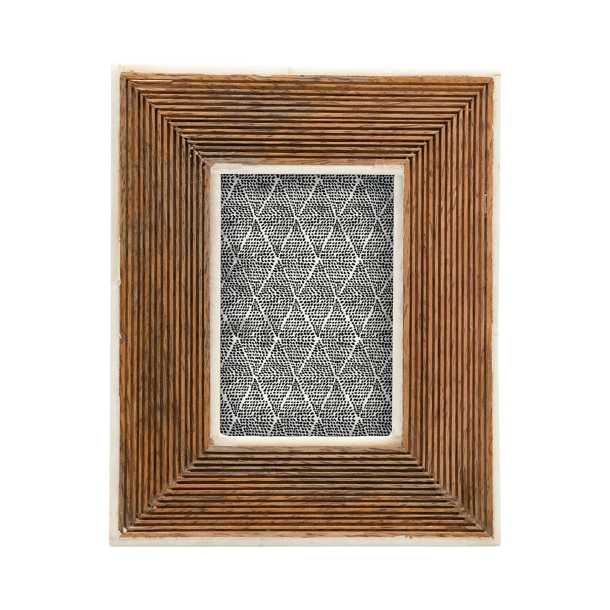 Bone Border Photo Frame