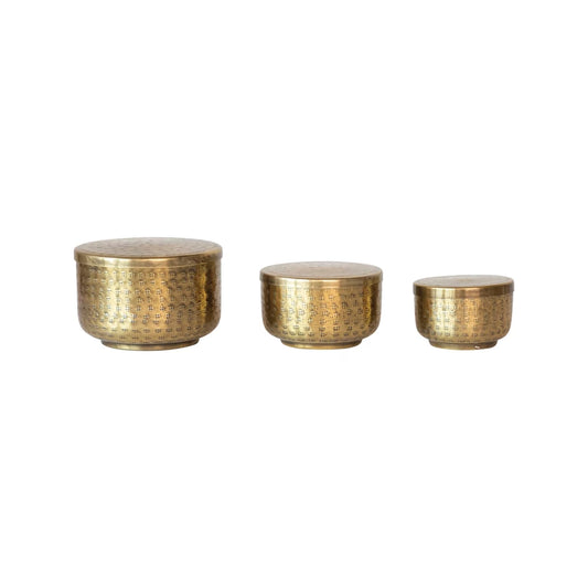 Hammered Gold Containers