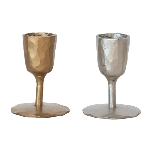 Hammered Iron Taper Holder